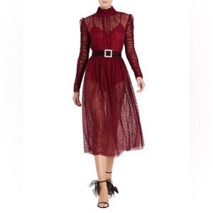 Rebecca Vallance Midnight Kiss Midi Dress Size 2